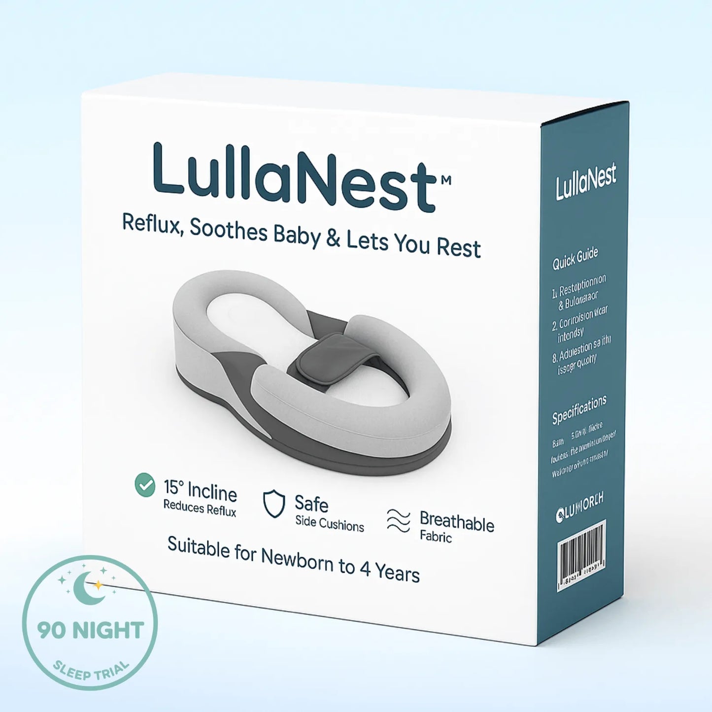 LullaNest™ - Reflux, Soothes Baby & Lets You Rest