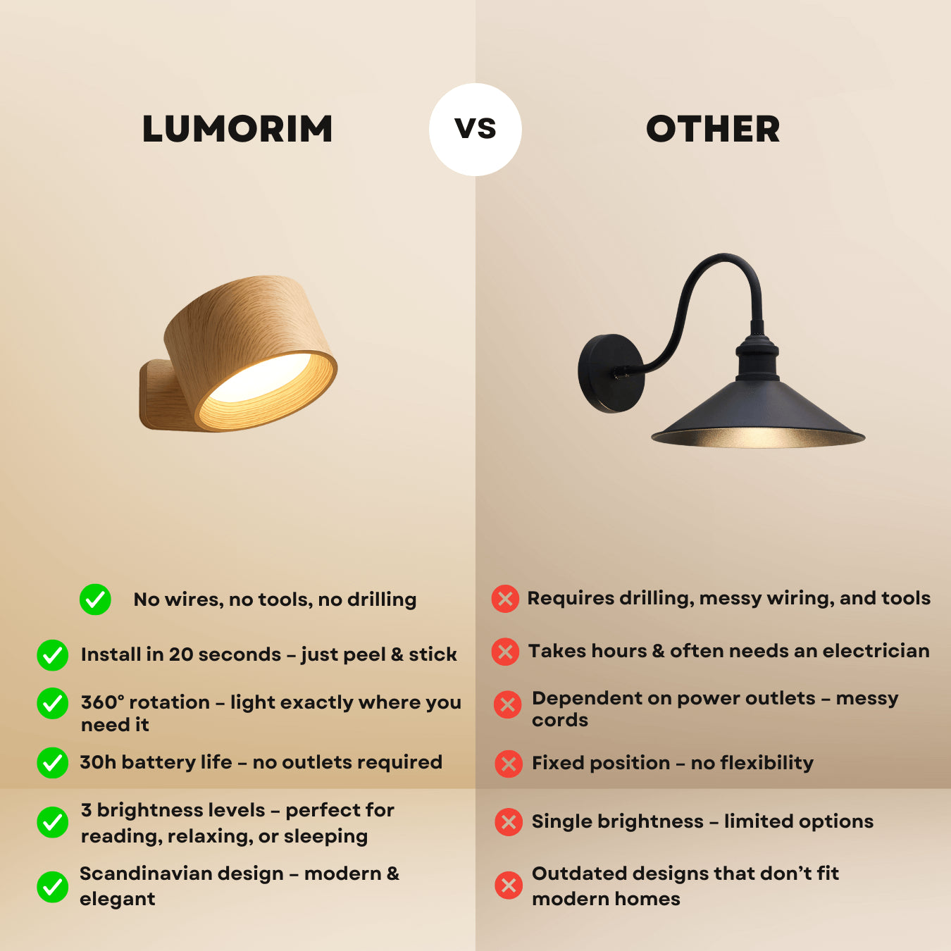 Infinity Lamp – No Drill, Just Stick, Click & Relax